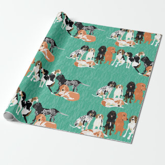 Papier Cadeau Papier d'emballage de rangée de Coonhound