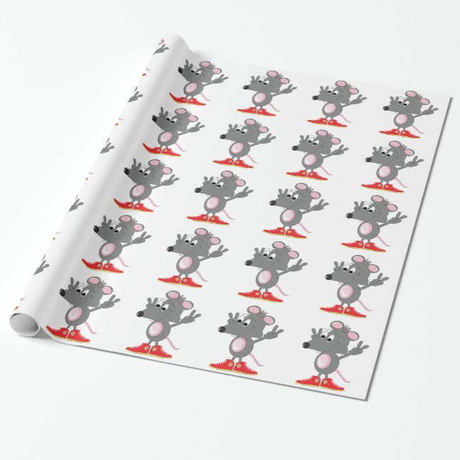 Papier Cadeau Papier d'emballage de rat - Randoon (Déroulé)