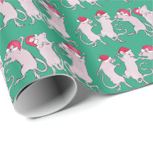 Papier d'emballage de rats de danse de vacances