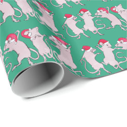Papier Cadeau Papier d'emballage de rats de danse de vacances
