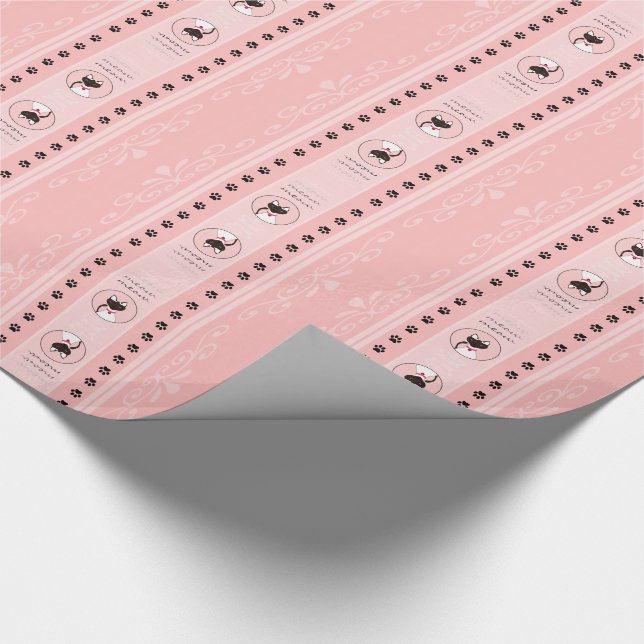 Papier Cadeau Papier d'emballage de rayure rose de Moira de (Coin)