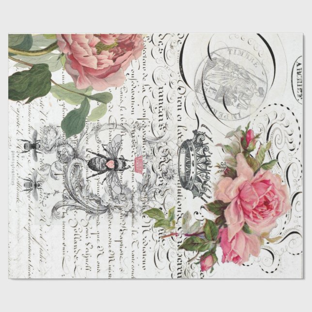 Papier Cadeau Papier d'emballage de reine des abeilles (Plat)