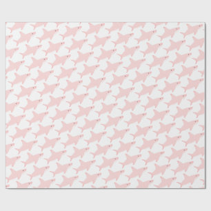 Papier Cadeau Papier d'emballage de requin rose mignon