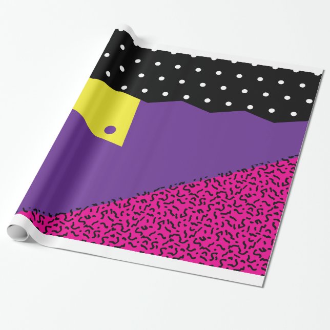 Papier Cadeau papier d'emballage de retour en arrière des années (Déroulé)