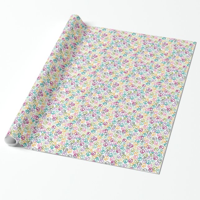Papier Cadeau Papier d'emballage de signe de paix (Déroulé)