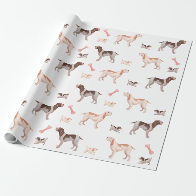 Papier Cadeau Papier d'emballage de Spinone (Déroulé)