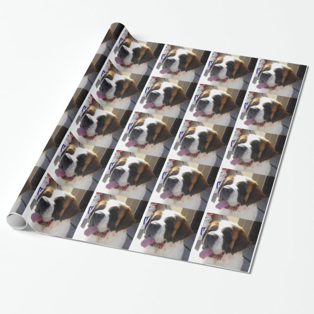 Papier Cadeau Papier d'emballage de St Bernard (Déroulé)