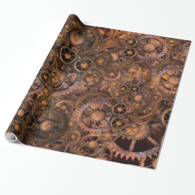 Papier Cadeau Papier d'emballage de Steampunk 16 (Déroulé)