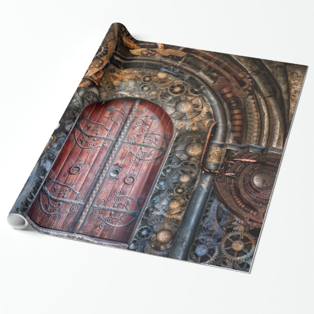 Papier Cadeau Papier d'emballage de Steampunk 17 (Déroulé)