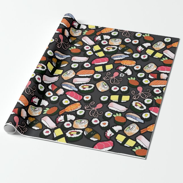 Papier Cadeau Papier d'emballage de sushi (Déroulé)