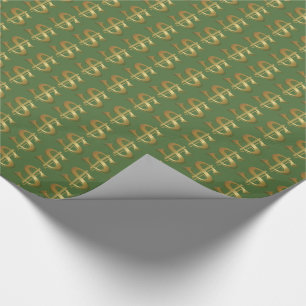 Papier Cadeau Papier d'emballage de symbole dollar d'or