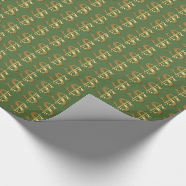 Papier Cadeau Papier d'emballage de symbole dollar d'or (Coin)