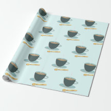 Papier d'emballage de tasse et soucoupe de thé
