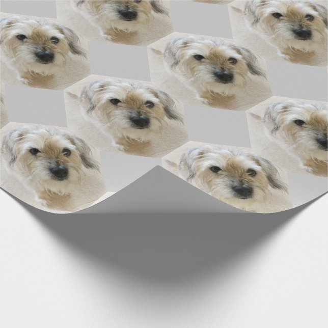 Papier Cadeau Papier d'emballage de Terrier de frontière (Coin)