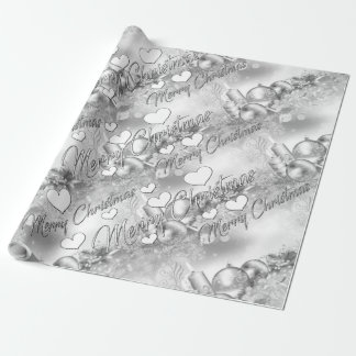 Papier Cadeau Papier d'emballage de thème monochrome de Noël
