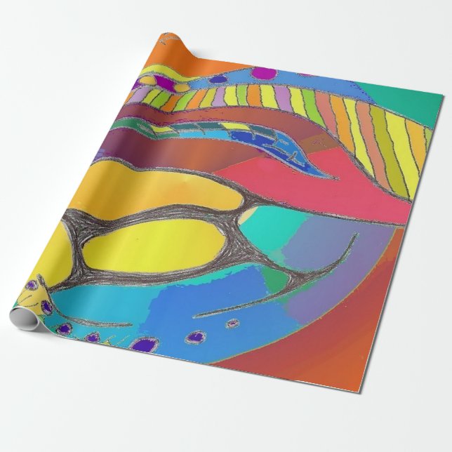 Papier Cadeau Papier d'emballage de toile de conception (Déroulé)