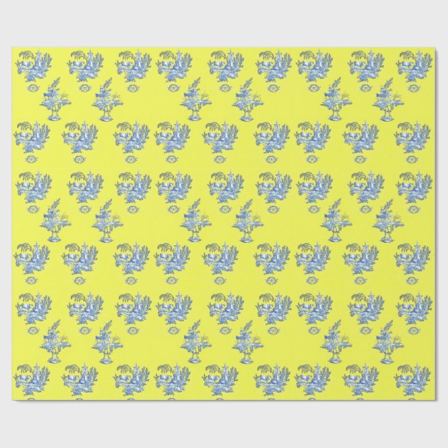 Papier Cadeau Papier d'emballage de Toile de Jouy (Plat)