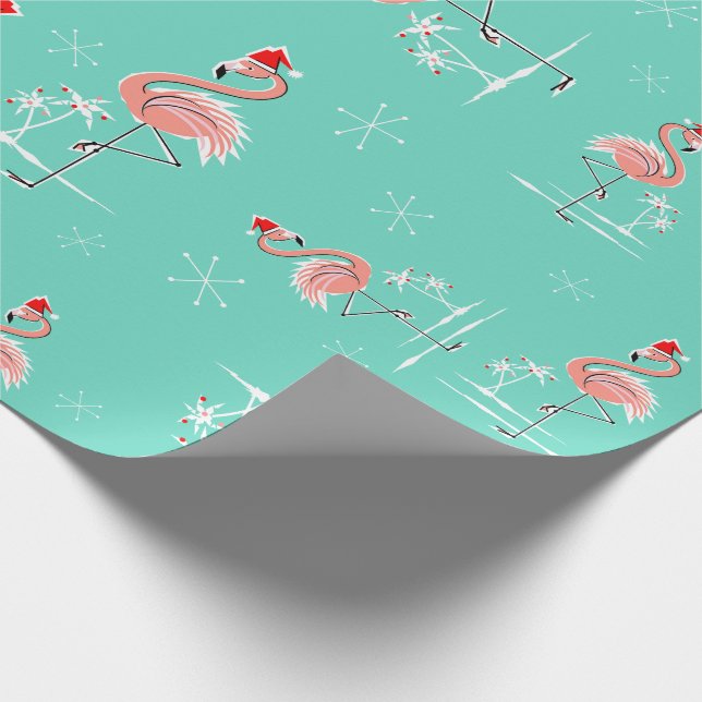 Papier Cadeau Papier d'emballage de torsion de Flamant rose de (Coin)