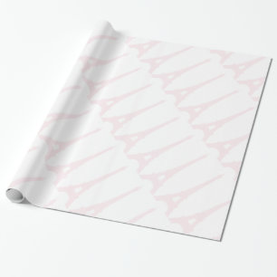 Papier Cadeau Papier d'emballage de Tour Eiffel assez rose