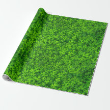 Papier d'emballage de trèfle vert