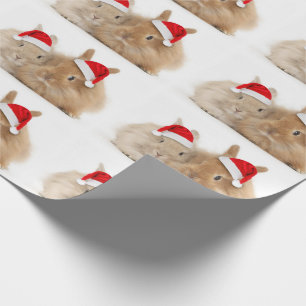 Papier Cadeau Papier d'emballage de vacances de lapin de Noël