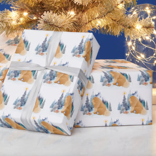 Papier Cadeau Papier d'emballage de vacances pour chien PEACE Ch