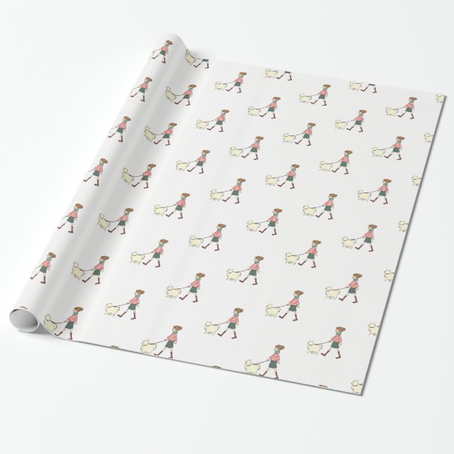 Papier Cadeau Papier d'emballage Démarcheur de chien (Déroulé)