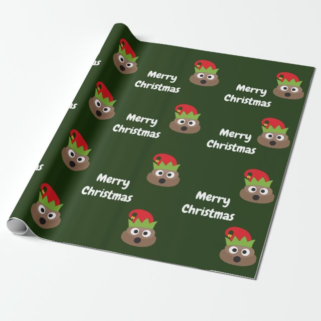 Papier Cadeau Papier d'emballage d'Emoji de dunette de Noël (Déroulé)