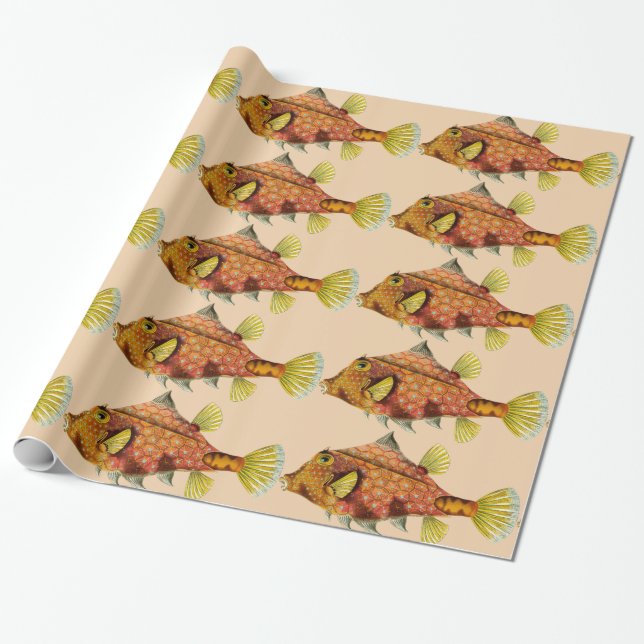 Papier Cadeau papier d'emballage d'enveloppement de poisson (Déroulé)