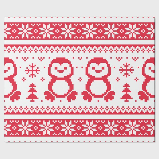 Papier Cadeau Papier d'emballage d'hiver de Noël sans couture de (Couture)