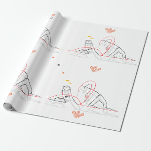 Papier Cadeau Papier d'emballage d'île de Shrug