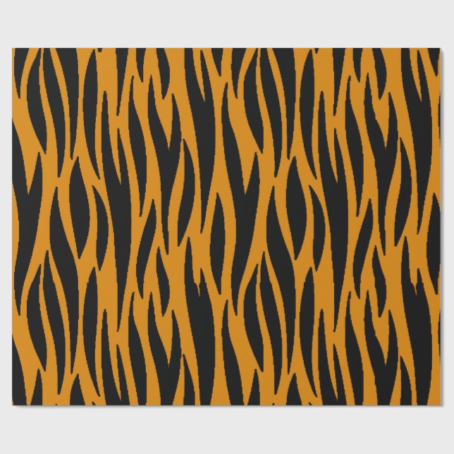Papier Cadeau Papier d'emballage d'impression de tigres (Plat)