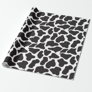 Papier Cadeau Papier d'emballage d'impression pour vache noire e