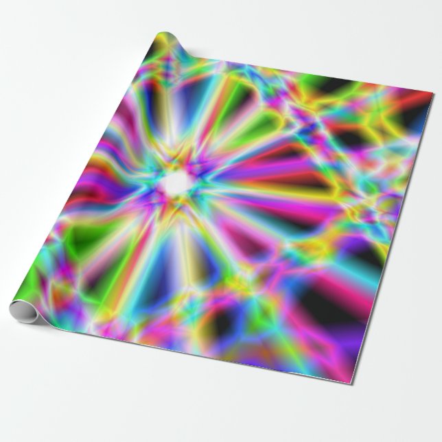 Papier Cadeau Papier d'emballage du chrome 3 iridescents (Déroulé)