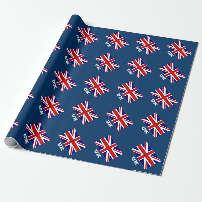 Papier Cadeau Papier d'emballage du drapeau britannique | Concep (Déroulé)