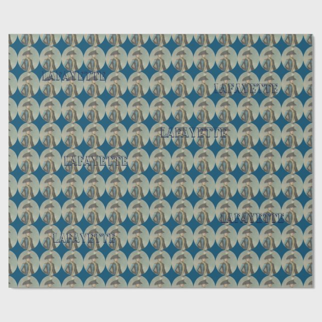 Papier Cadeau Papier d'emballage du marquis De Lafayette (Plat)
