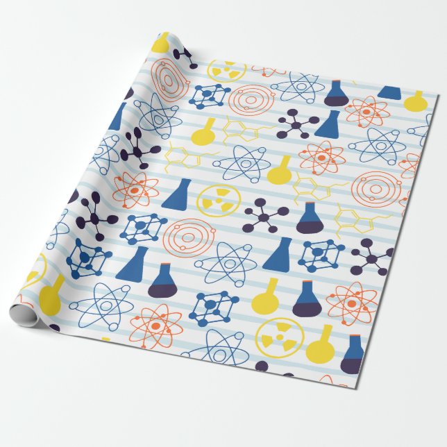 Papier Cadeau Papier d'emballage du professeur de chimie (Déroulé)