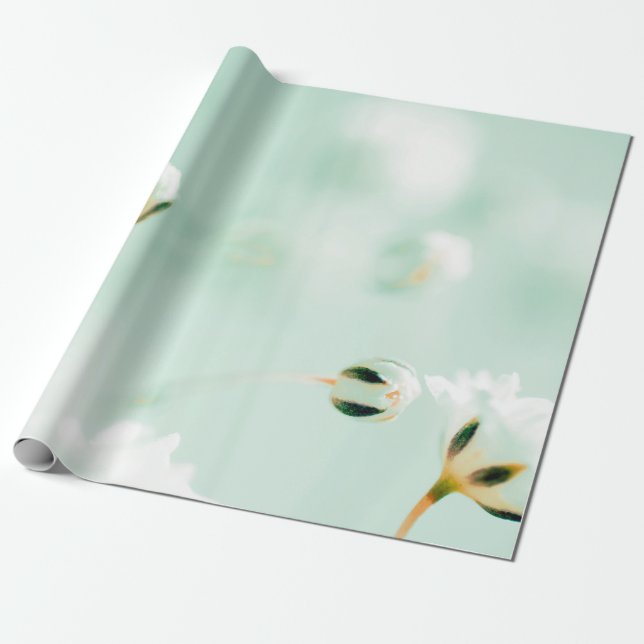 Papier Cadeau Papier d'emballage élégant à motif floral (Déroulé)