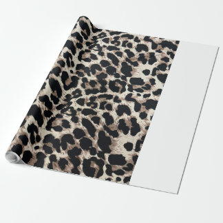 Papier Cadeau Papier d'emballage empreinte de léopard populaire