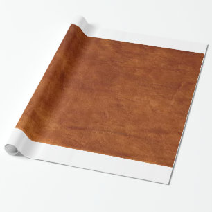 Papier Cadeau Papier d'emballage en cuir Brown