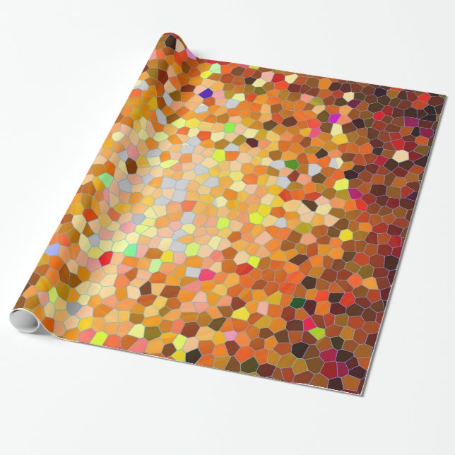 Papier Cadeau Papier d'emballage en mosaïque de Fiesta (Déroulé)