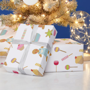 Papier Cadeau Papier d'emballage en pain d'épices