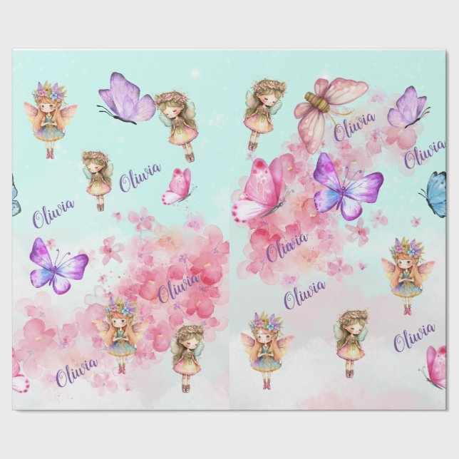 Papier Cadeau Papier d'emballage enchanté fée magique (Couture)