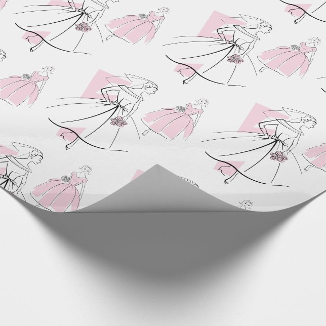 Papier Cadeau Papier d'emballage Fashion Bride Pink Group (Coin)