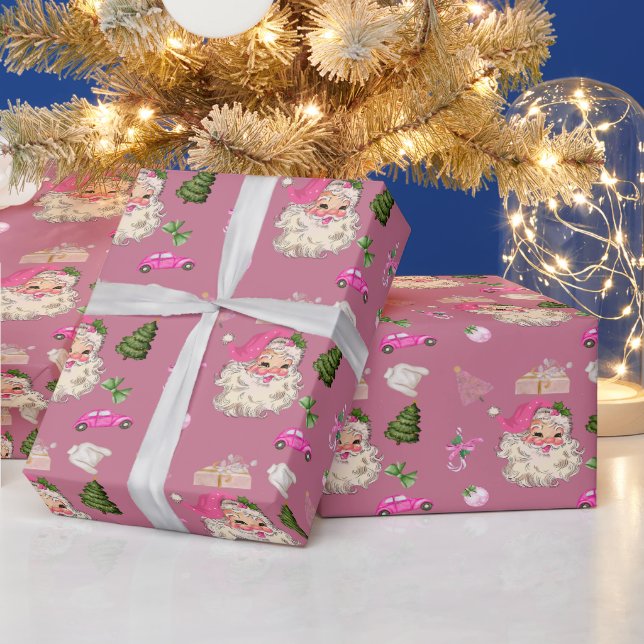 Papier Cadeau Papier d'emballage festif avec icônes de vacances (Vacances)
