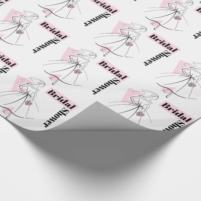 Papier Cadeau Papier d'emballage Fête des mariées rose Fashion B (Coin)