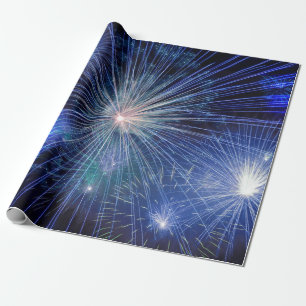 Papier Cadeau papier d'emballage feu bleu