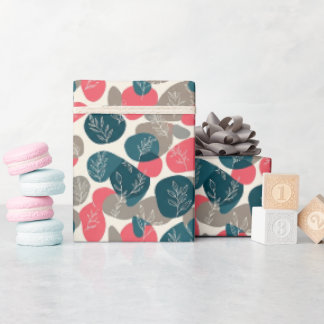 Papier Cadeau "Papier d'emballage Floral Geometry Bliss