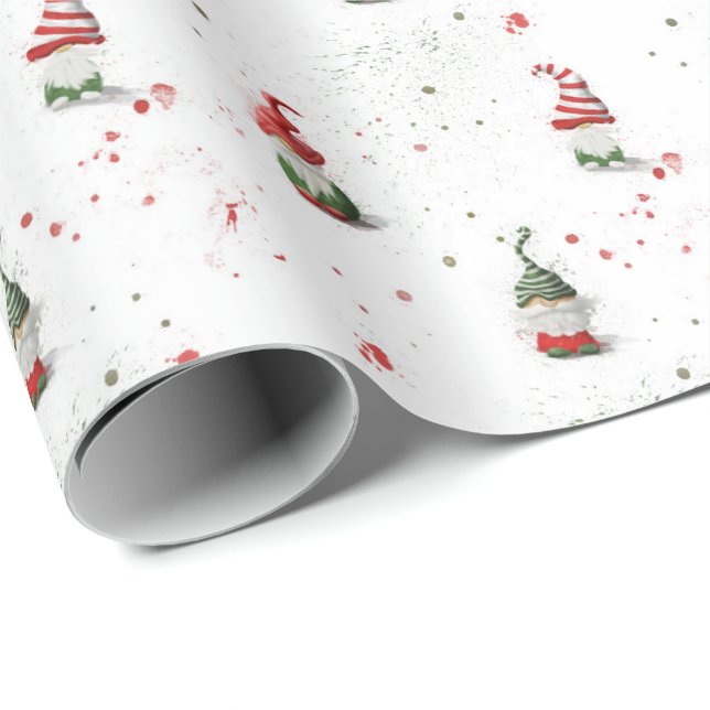 Papier Cadeau Papier d'emballage Gnomes (Coin rond)