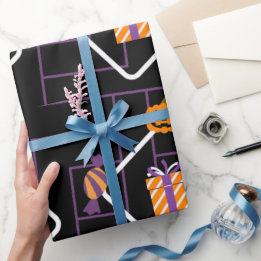 Papier Cadeau "Papier d'emballage Halloween Traitements de citro
